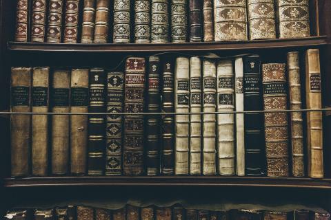 books on a bookshelf